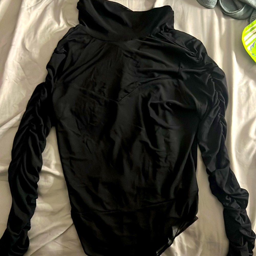 Black sheer bodysuit